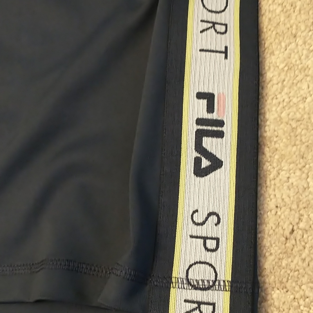 NEW FILA SPANDEX ATHLETIC SHORTS SIZE XL BLUE - Picture 2 of 11